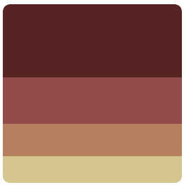 Crescent Stables color palette exploration, burgundy, rose, sand, and cream