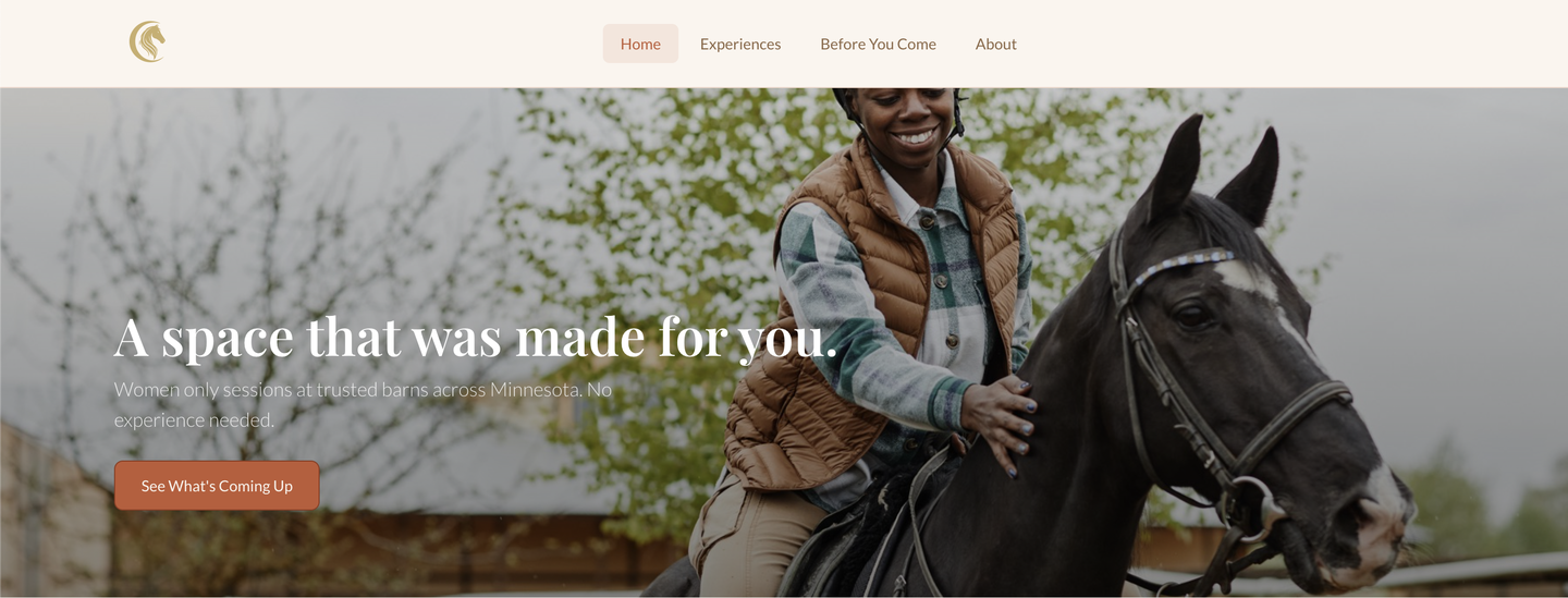 Crescent Stables final homepage