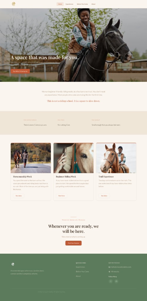 Version 1 homepage