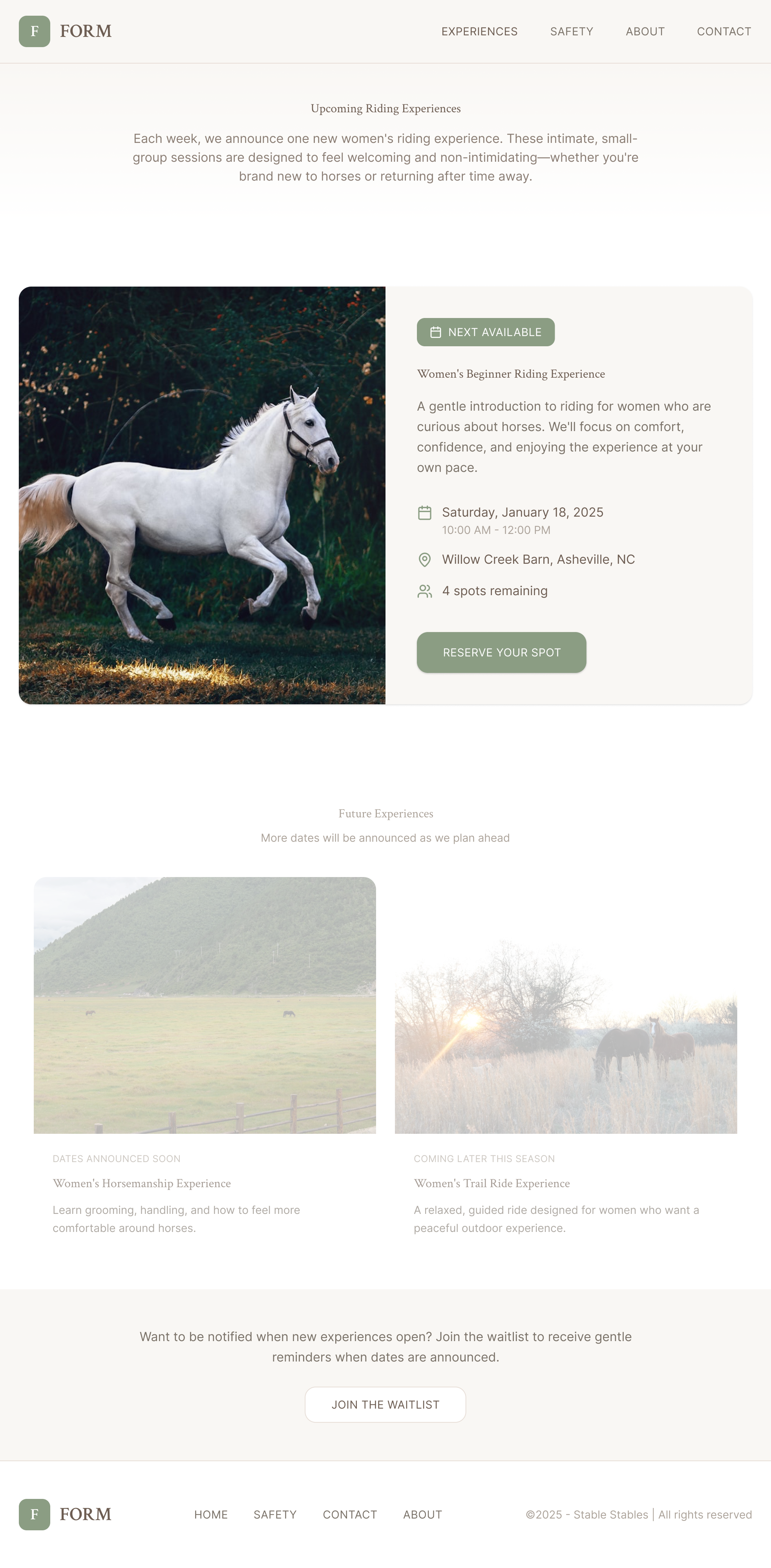 Round 3 wireframes — styled digital wireframes with typography and card layouts